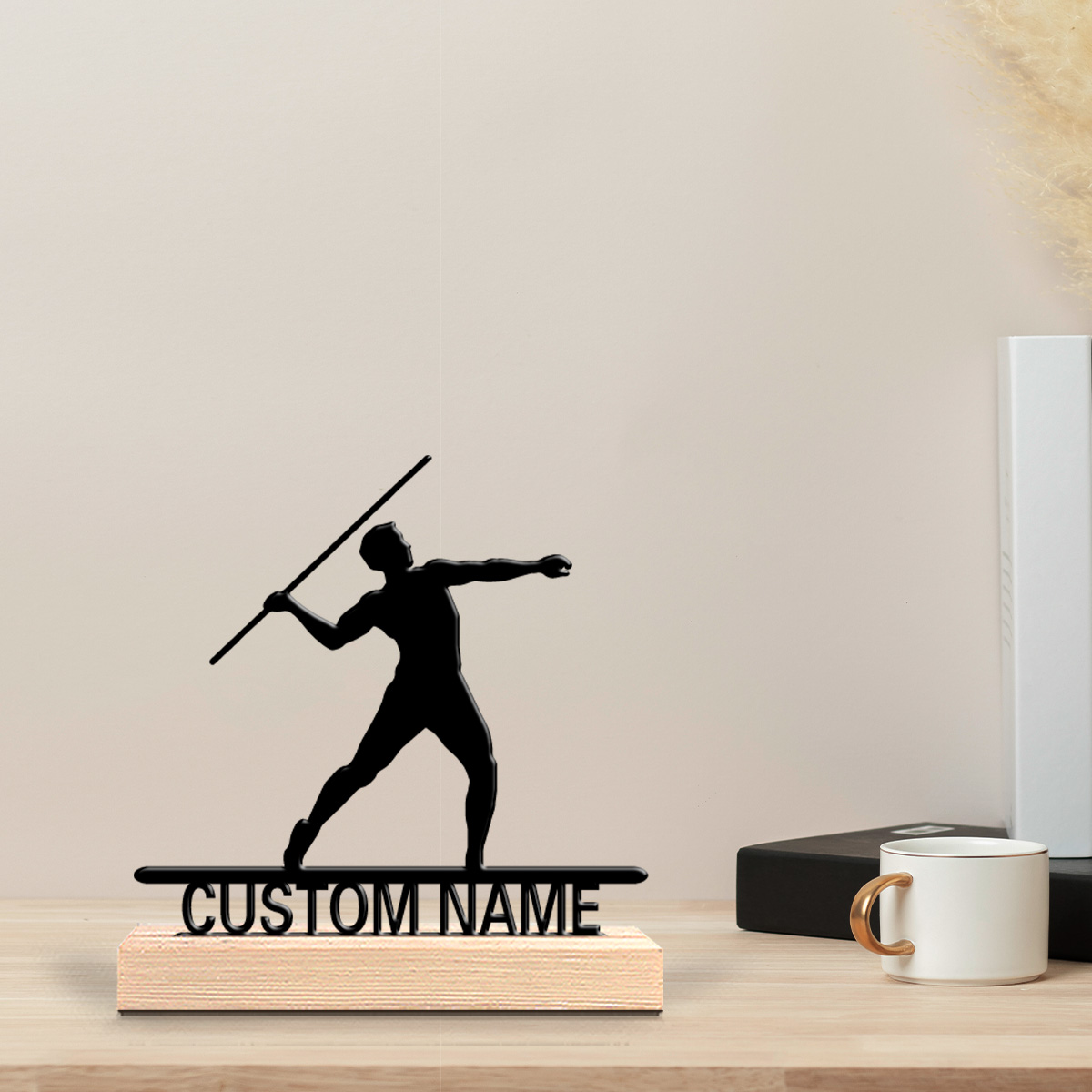 Javelin Throwing - 1 peça Estátua de Metal Personalizada