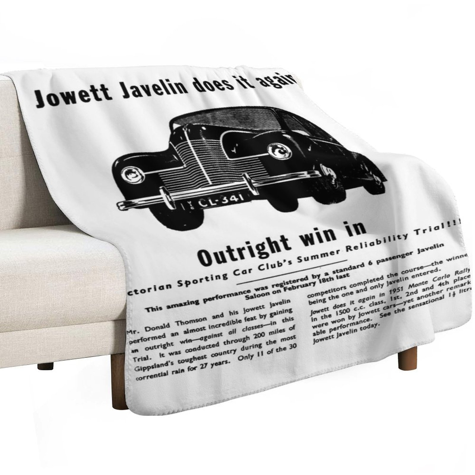 Manta JOWETT JAVELIN para sofá - Javelin Throwing avaliação e preço