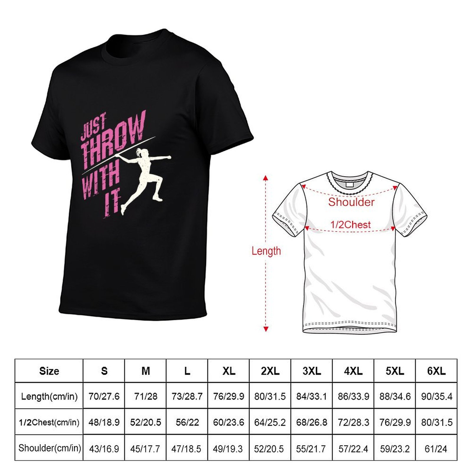 Camiseta feminina Just Throw W - Javelin Throwing avaliação e preço